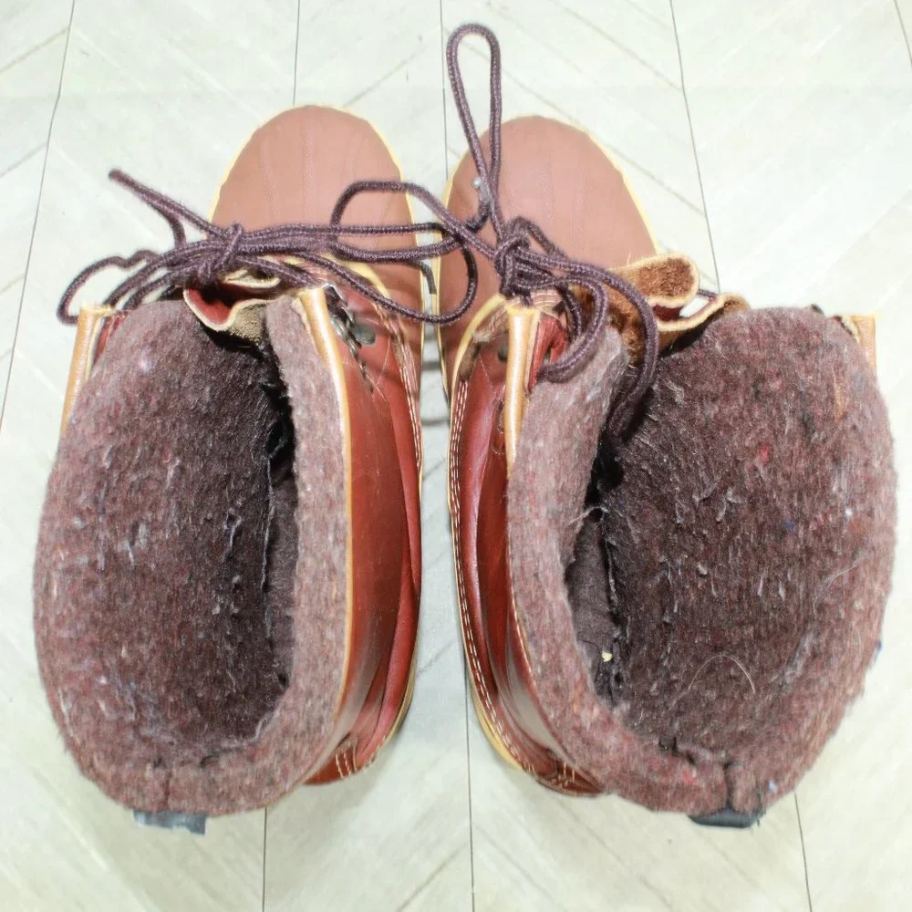 *Sorel Kaufman Brown Leather Wool Insulated Winter Duck Boots 13 Inch - Picture 9 of 9